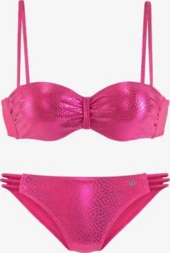 Jette Bandeau-bikinier Bandeau Bikini Kvinder Magenta
