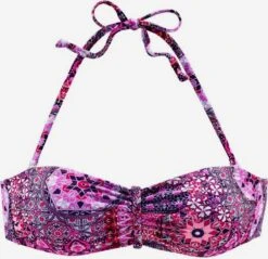 Buffalo Bandeau-bikinitoppe Bandeau Bikinioverdel Kvinder Aubergine / Pink