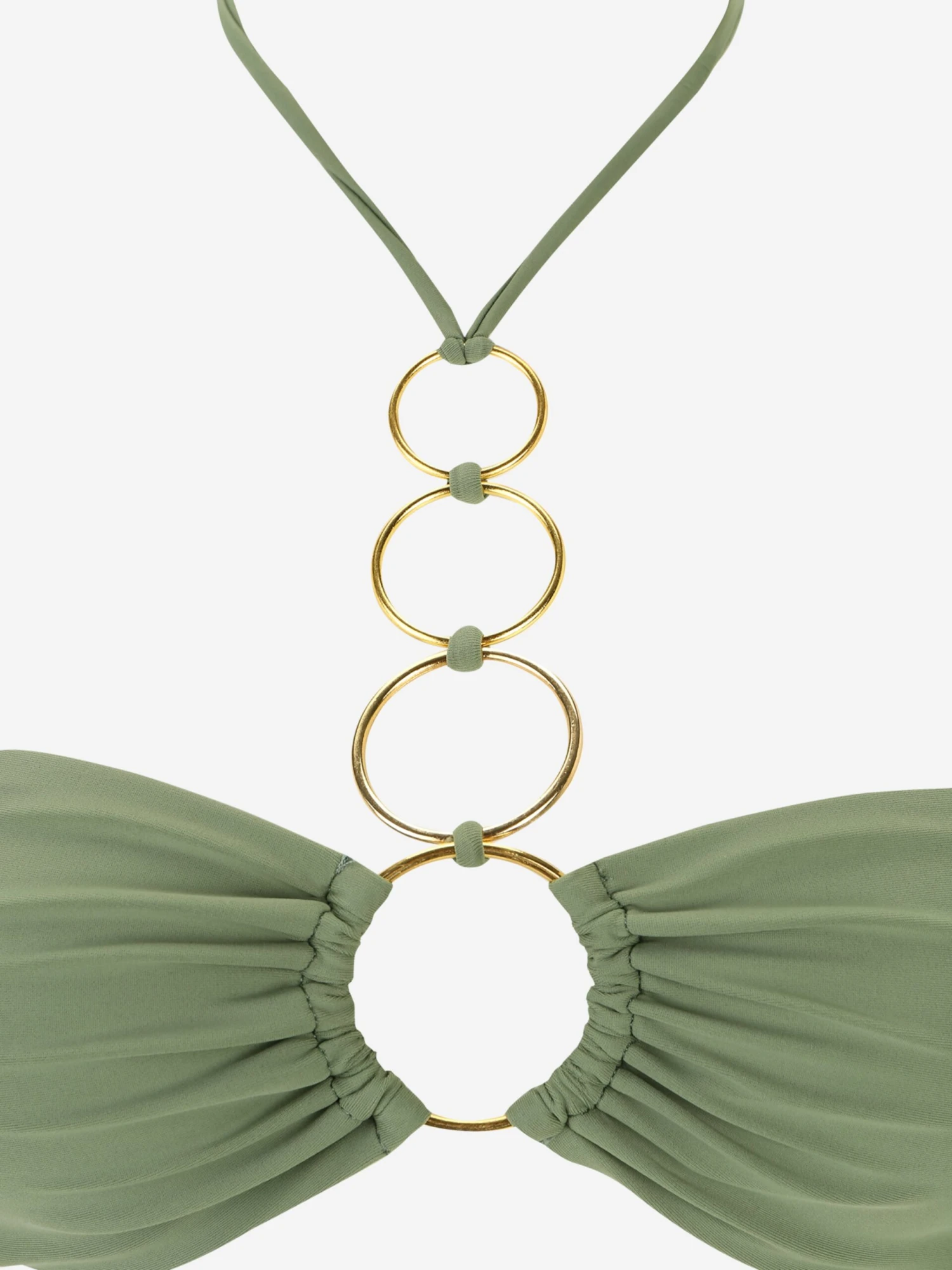 Bandeau-bikinier Bandeau Bikini Kvinder Khaki - Billede 3