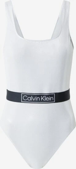 Calvin Klein Swimwear Badedragte Bustier Badedragt Kvinder Lysegrå
