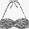 VENICE BEACH Bandeau-bikinitoppe Bandeau Bikinioverdel Kvinder Sort / Hvid