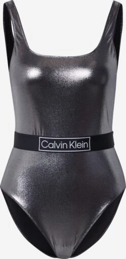 Calvin Klein Swimwear Badedragte Bustier Badedragt Kvinder Sølv
