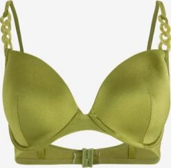 Hunkemöller Bøjle-bikinitoppe T-shirt-BH Bikinioverdel Palm Kvinder Grøn