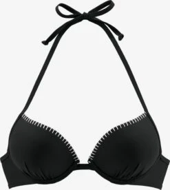 Sunseeker Bøjle-bikinitoppe Push-up Bikinioverdel Dainty Kvinder Sort