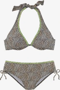 Buffalo Bøjle-bikinier Triangel Bikini Kvinder Beige / Sort