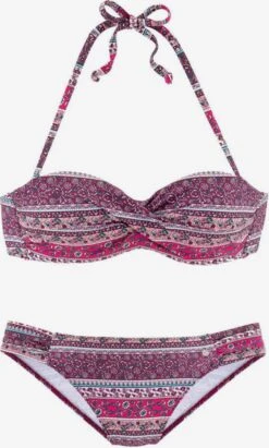 S.Oliver Bøjle-bikinier Bandeau Bikini Kvinder Hindbær / Lys Pink