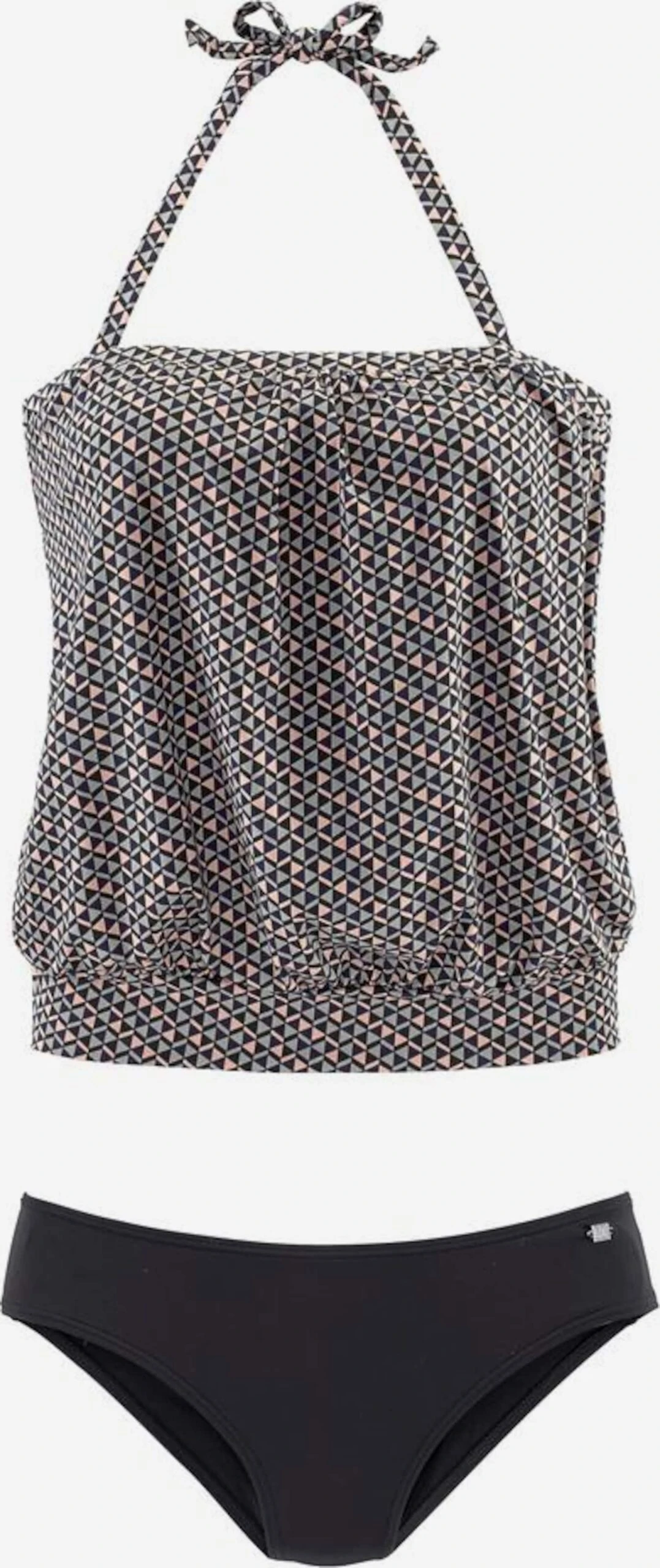 Jette Tankinier Bandeau Tankini Kvinder Sort