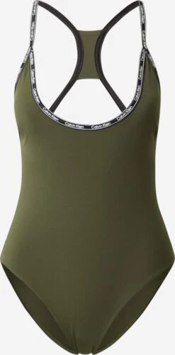 Calvin Klein Swimwear Badedragte Bustier Badedragt Kvinder Khaki
