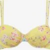Sunseeker Bøjle-bikinitoppe T-shirt-BH Bikinioverdel Ditsy Kvinder Gul