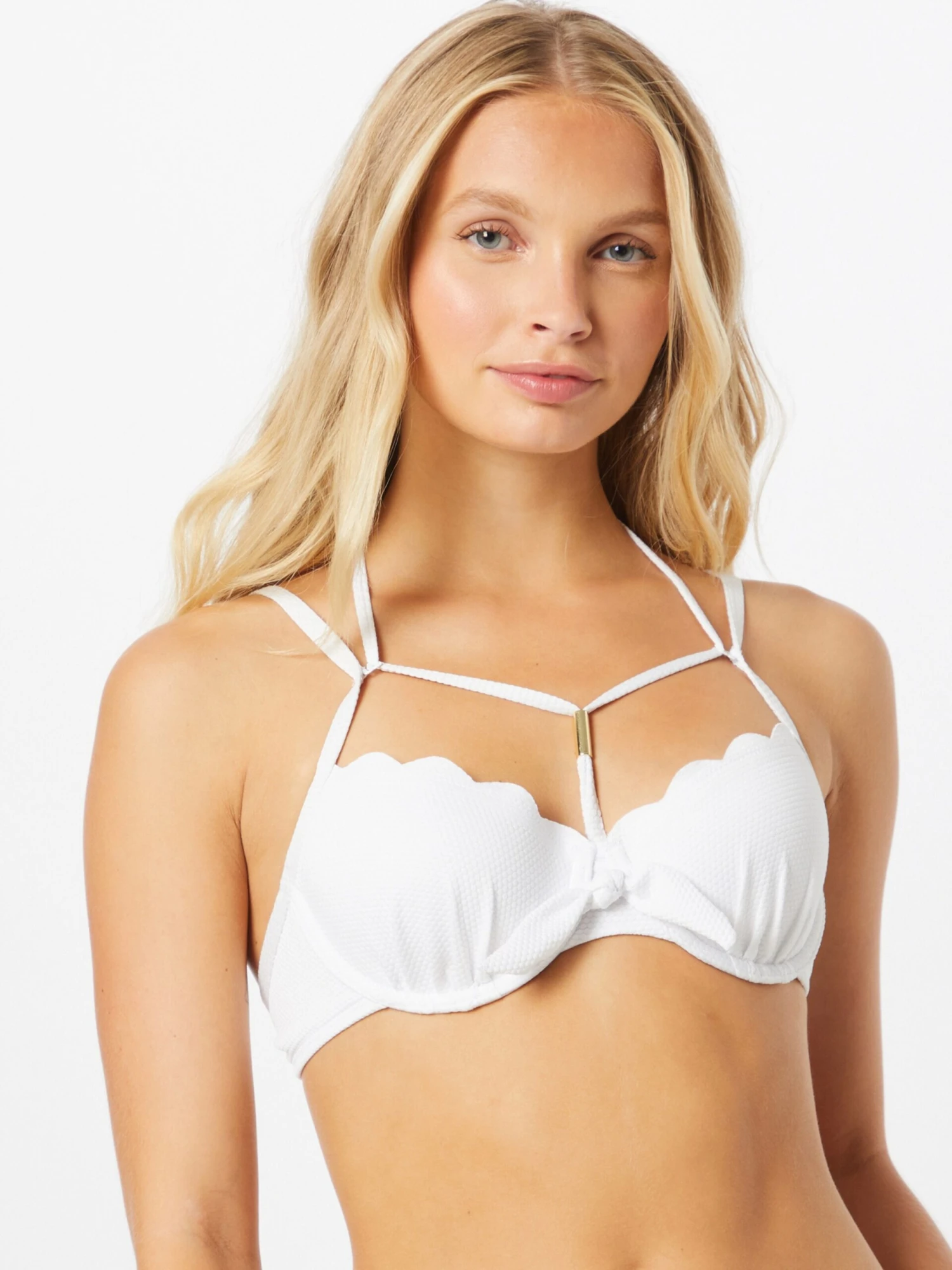 Hunkemöller Bøjle-bikinitoppe Balconette Bikinioverdel Scallop Kvinder Hvid - Billede 2