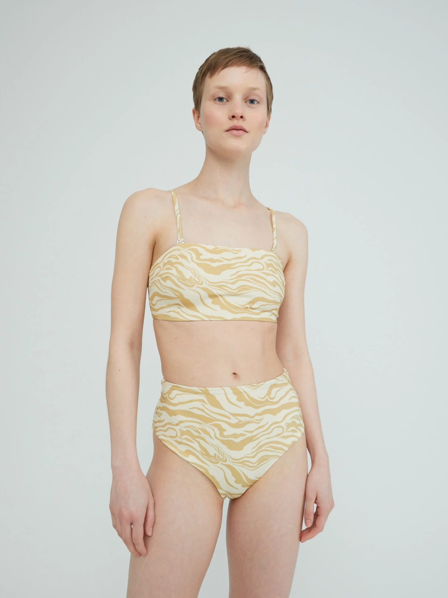 EDITED Bustier-bikinitoppe Bustier Bikinioverdel Caio Kvinder Creme - Billede 4