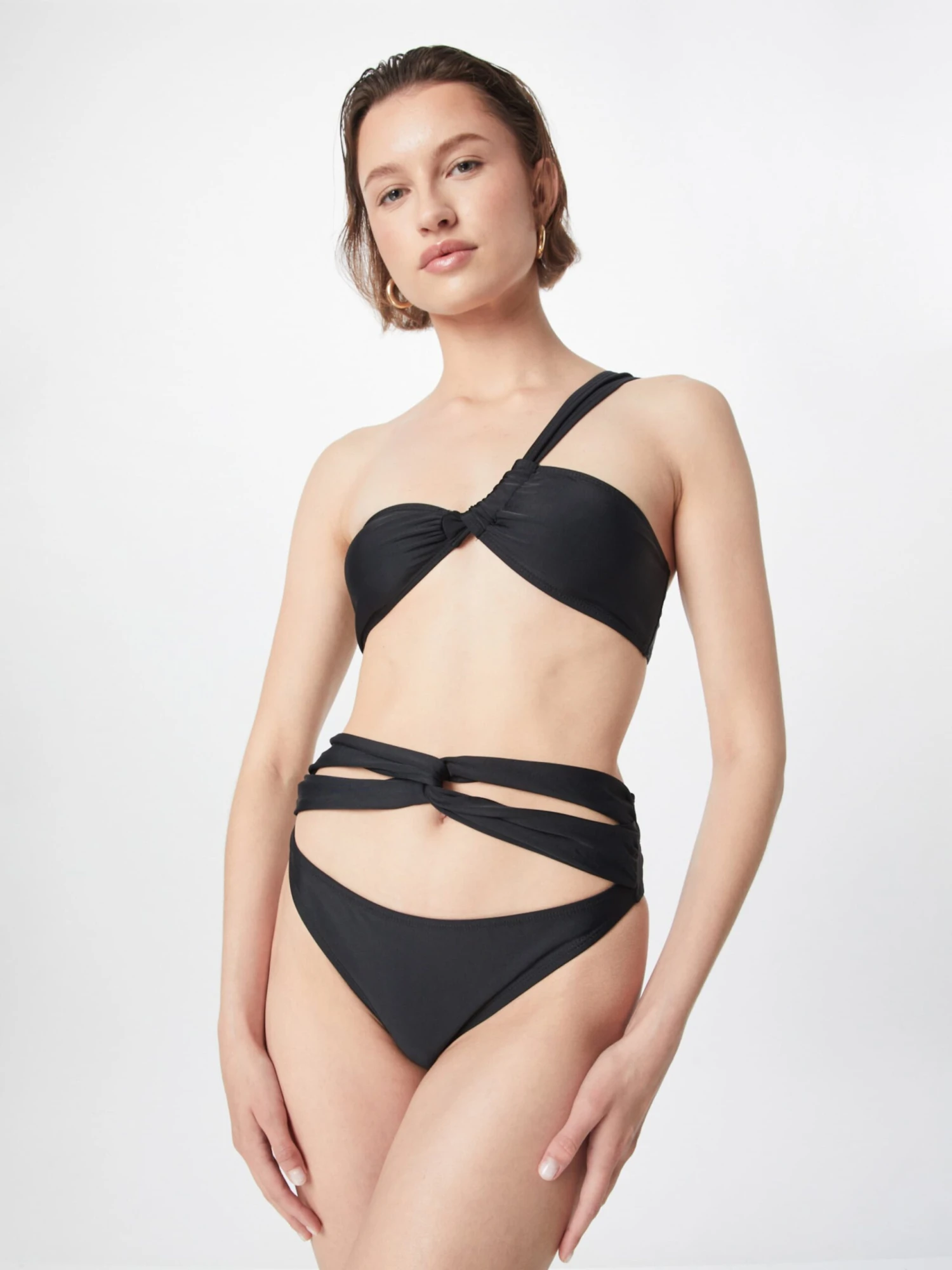 NASTY GAL Store Skåle Bikini Kvinder Sort - Billede 2