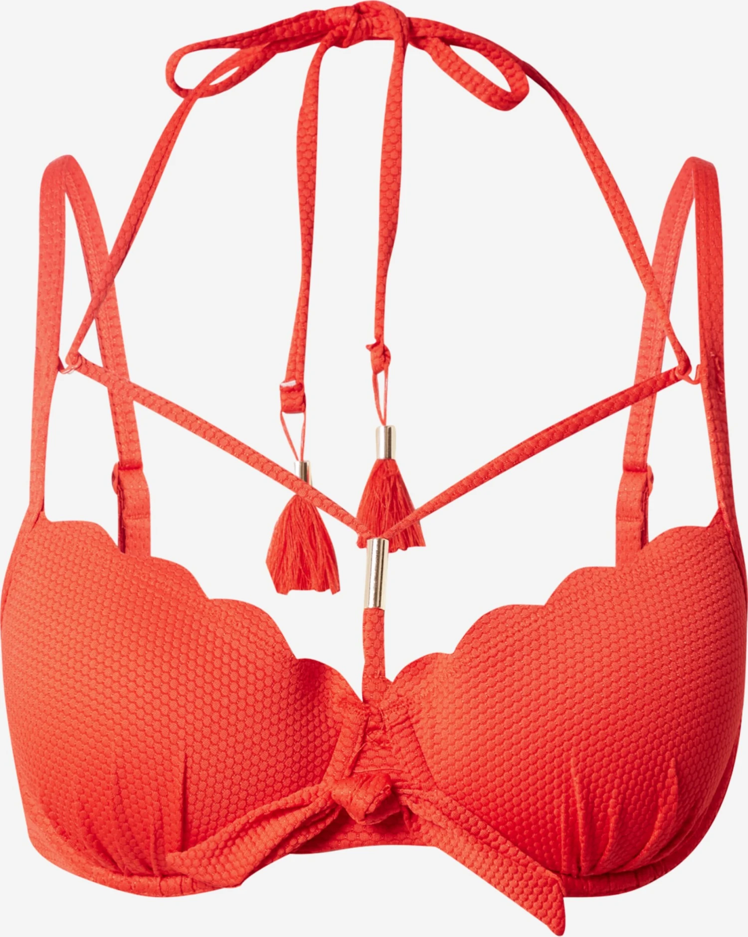 Hunkemöller Bøjle-bikinitoppe Balconette Bikinioverdel Scallop Kvinder Rød