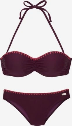 Buffalo Bandeau-bikinier Bandeau Bikini Kvinder Aubergine