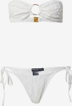 NASTY GAL Bandeau-bikinier Bandeau Bikini Kvinder Creme