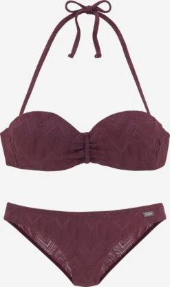 Buffalo Bøjle-bikinier Bandeau Bikini Kvinder Bordeaux
