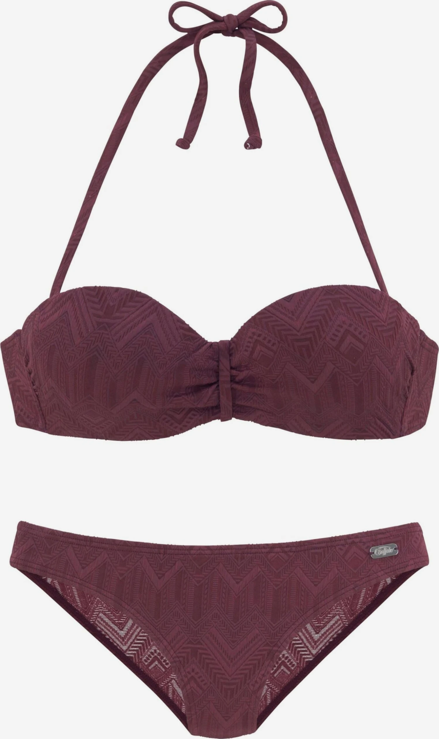 Buffalo Bøjle-bikinier Bandeau Bikini Kvinder Bordeaux