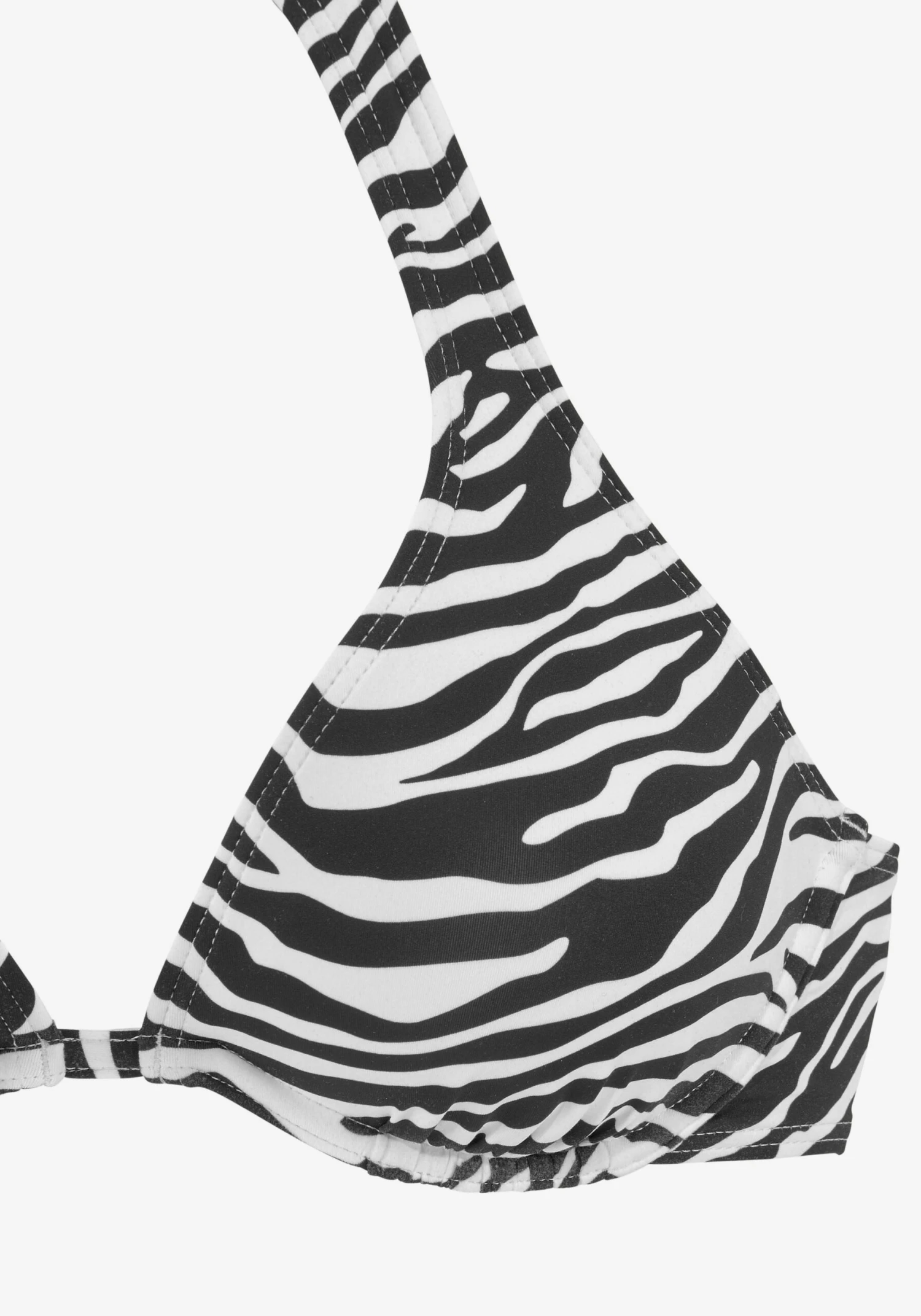 VENICE BEACH Bøjle-bikinitoppe Triangel Bikinioverdel Kvinder Sort / Hvid - Billede 2