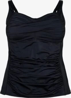 Tankinier T-shirt-BH Tankini-overdel SBASIC Kvinder Sort