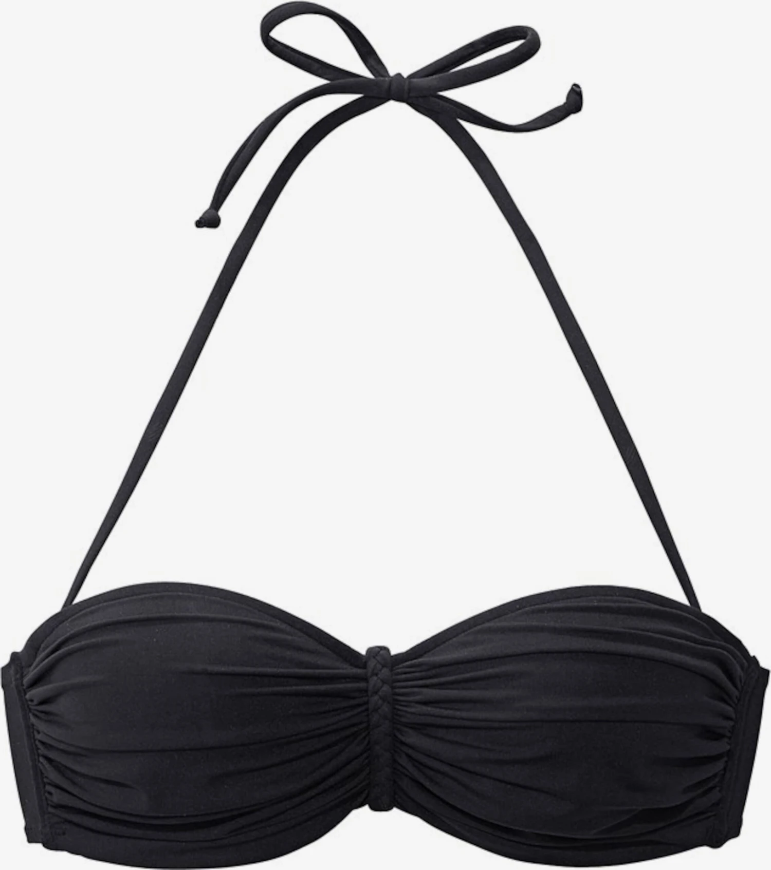 Buffalo Bandeau-bikinitoppe Bandeau Bikinioverdel Happy Kvinder Sort