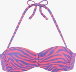 VENICE BEACH Bandeau-bikinitoppe Bandeau Bikinioverdel Kvinder Mørkelilla / Pink