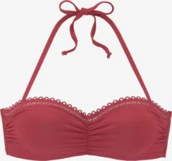 S.Oliver Bandeau-bikinitoppe Bandeau Bikinioverdel Kvinder Blodrød