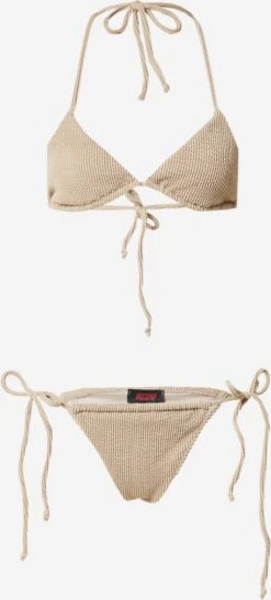 Trekants-bikinier Triangel Bikini Kvinder Beige