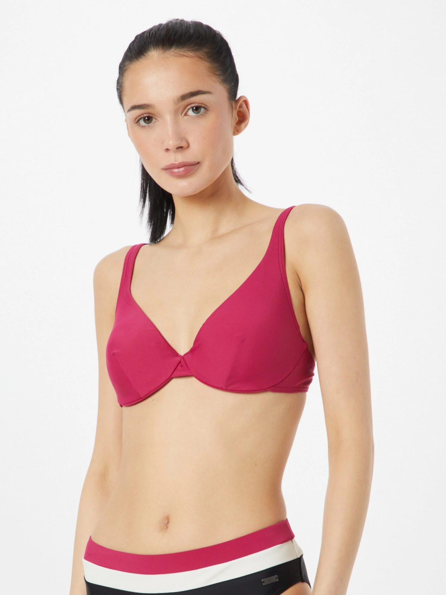 Naturana Bøjle-bikinitoppe T-shirt-BH Bikinioverdel Kvinder Bordeaux - Billede 2