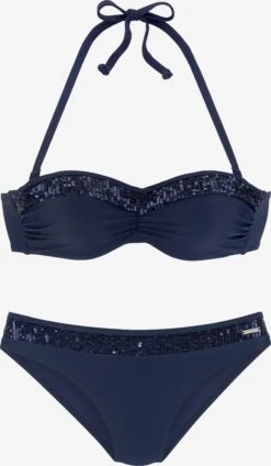 Bruno Banani Bøjle-bikinier Bandeau Bikini Kvinder Natblå