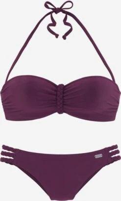 Buffalo Bandeau-bikinier Bandeau Bikini Kvinder Bordeaux