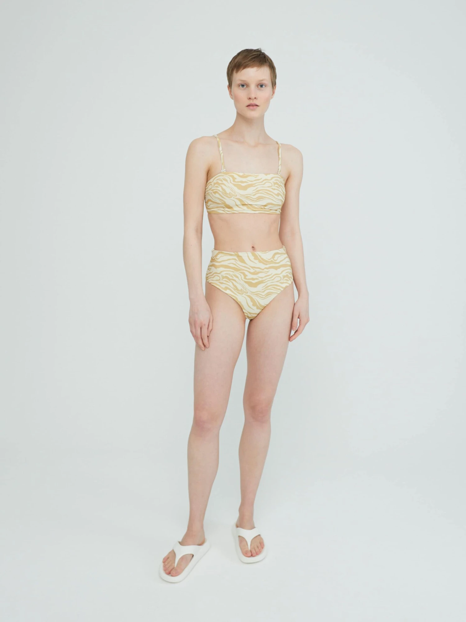 EDITED Bustier-bikinitoppe Bustier Bikinioverdel Caio Kvinder Creme - Billede 6