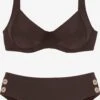 Bøjle-bikinier T-shirt-BH Bikini Kvinder Brun