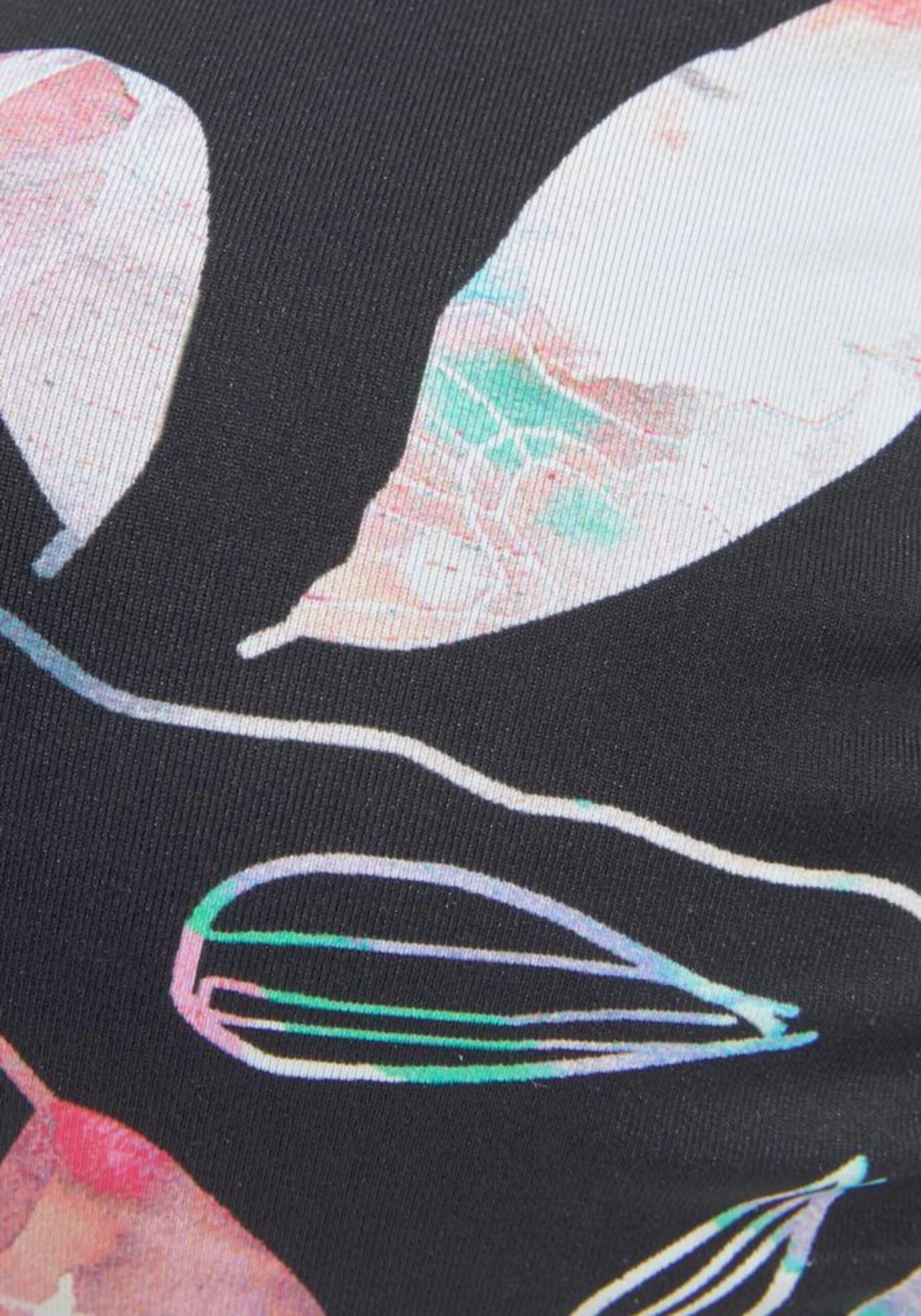 Sunseeker Bøjle-bikinitoppe Bandeau Bikinioverdel Leaves Kvinder Sort - Billede 4