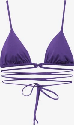 PULL & BEAR Trekants-bikinitoppe Triangel Bikinioverdel Kvinder Lyselilla