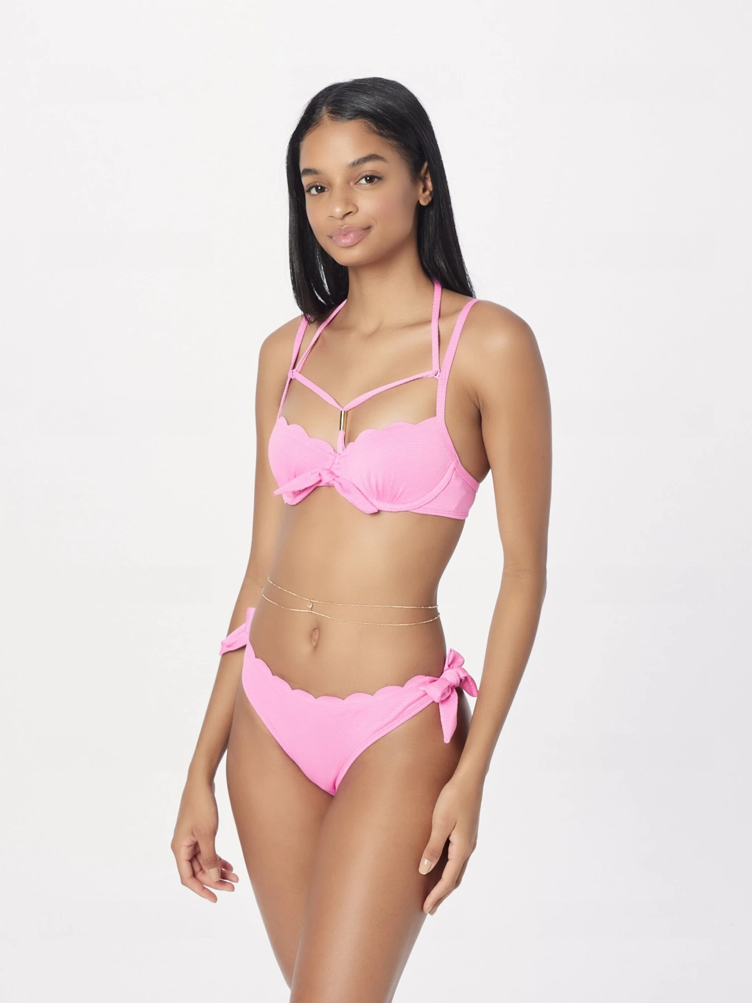 Hunkemöller Bøjle-bikinitoppe Balconette Bikinioverdel Scallop Kvinder Pink - Billede 4