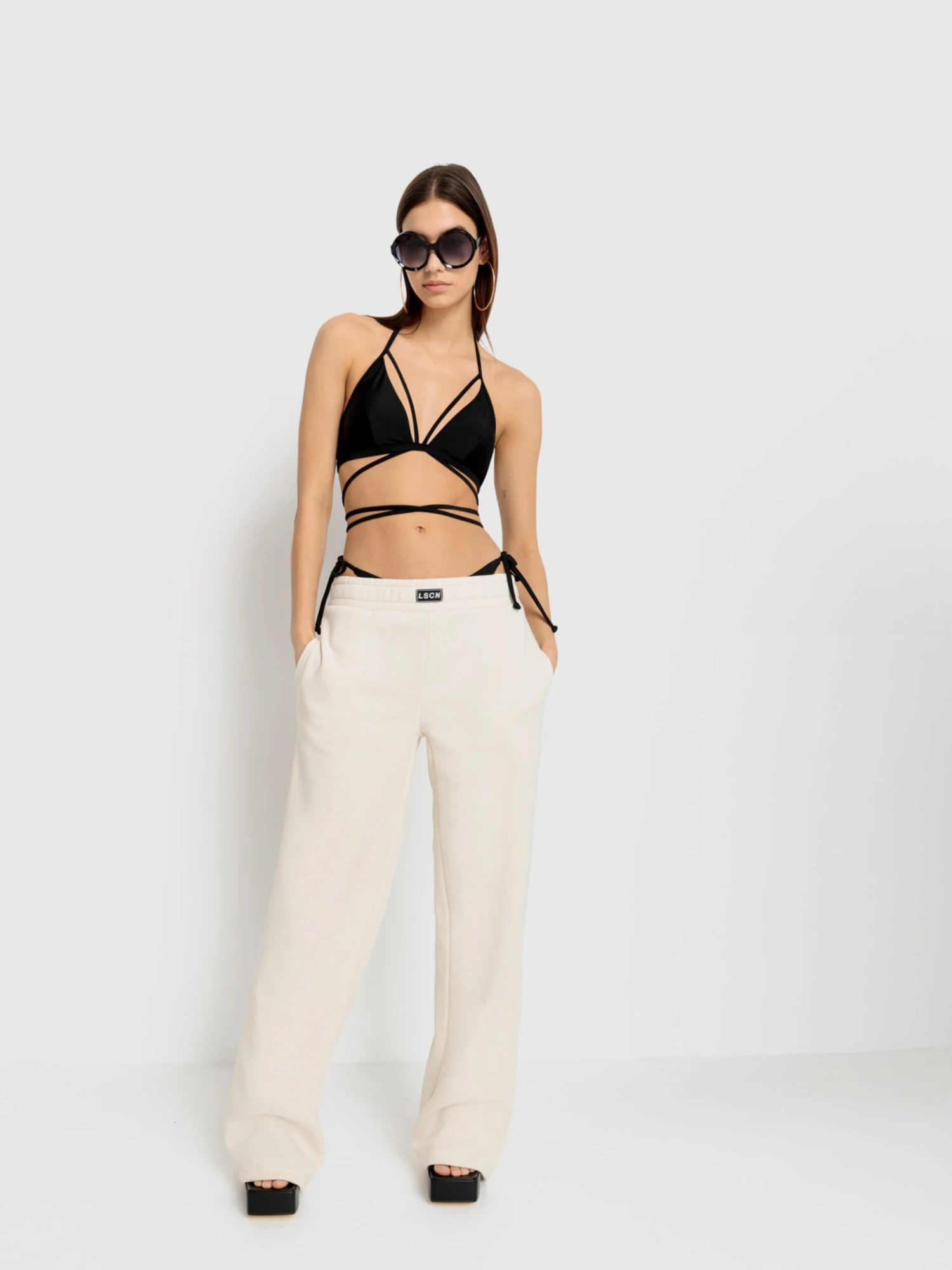 Trekants-bikinitoppe Triangel Bikinioverdel Gina Kvinder Sort - Billede 5