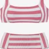 VENICE BEACH Bustier-bikinier Bustier Bikini Kvinder Pink / Hvid