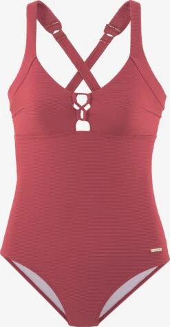 Sunseeker Badedragte T-shirt-BH Badedragt Kvinder Rød