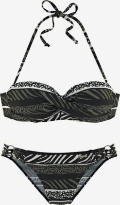 Bruno Banani Bandeau-bikinier Bandeau Bikini Kvinder Oliven