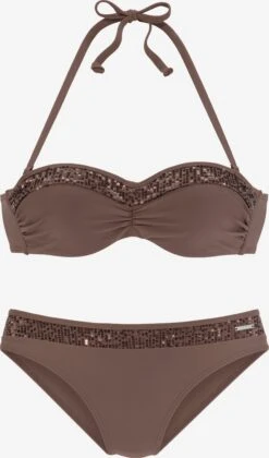 Bruno Banani Bøjle-bikinier Bandeau Bikini Kvinder Brun