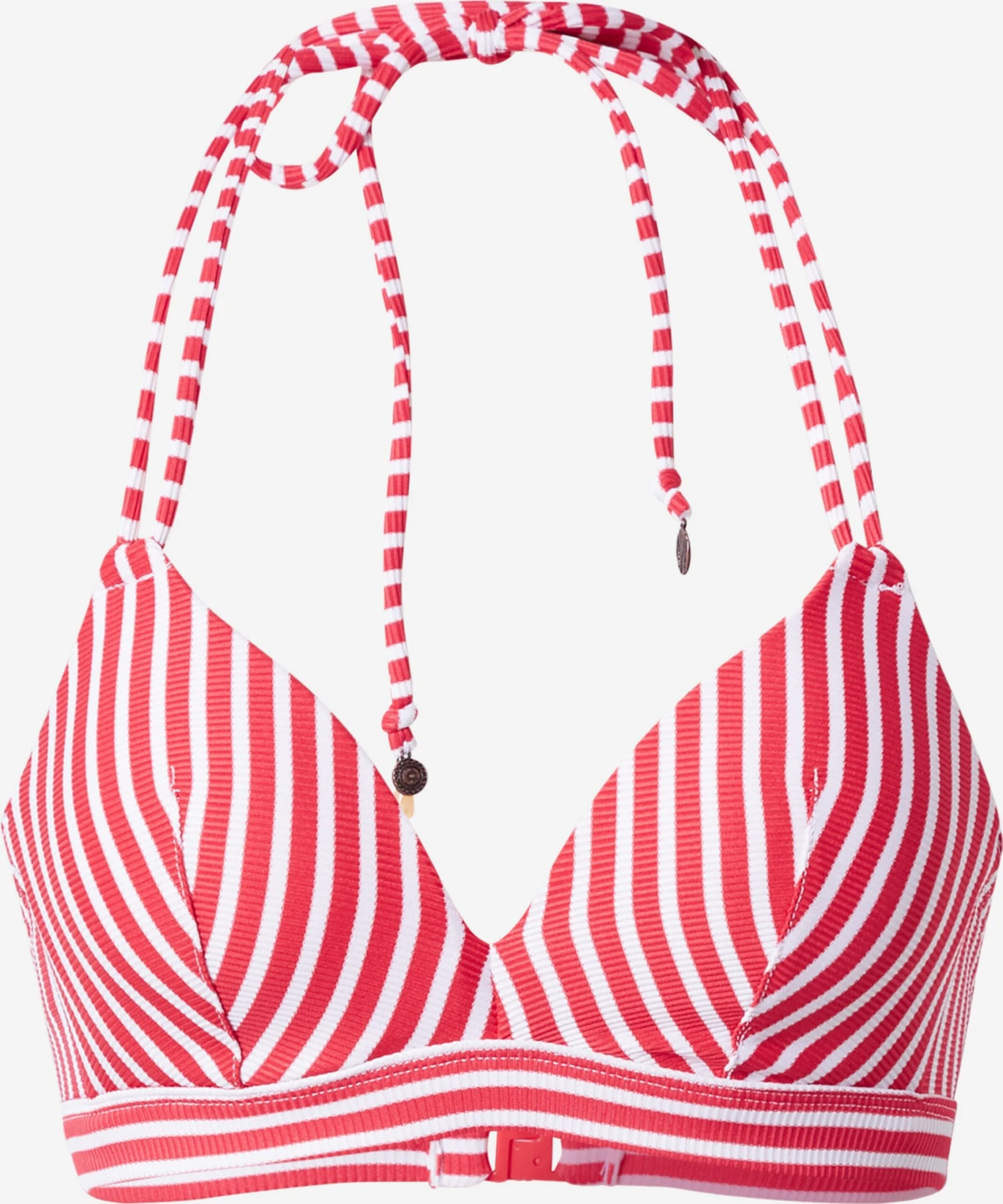 LingaDore Trekants-bikinitoppe Triangel Bikinioverdel Kvinder Rød / Hvid