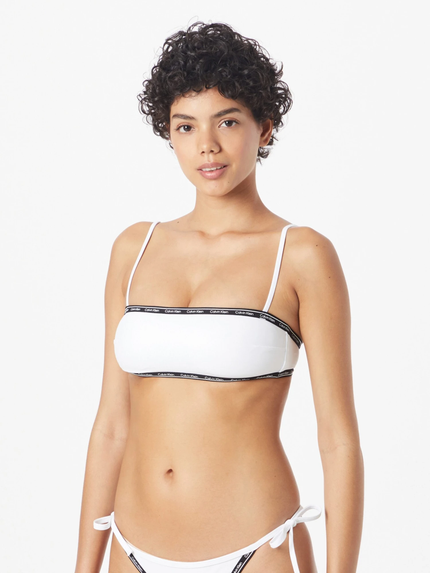 Calvin Klein Swimwear Bandeau-bikinitoppe Bandeau Bikinioverdel Kvinder Offwhite - Billede 2