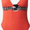 Calvin Klein Swimwear Badedragte Bustier Badedragt Intense Kvinder Orangerød