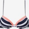 KangaRoos Bøjle-bikinitoppe Push-up Bikinioverdel Kvinder Navy
