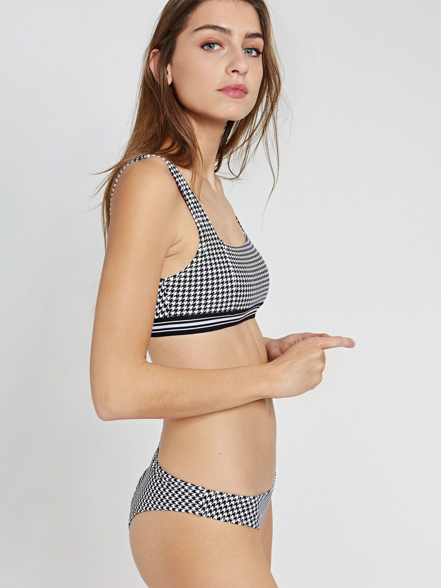 Shiwi Store Skåle Bustier Bikini Kvinder Sort / Hvid - Billede 5