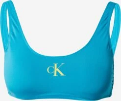 Calvin Klein Swimwear Bustier-bikinitoppe Bustier Bikinioverdel Kvinder Blå