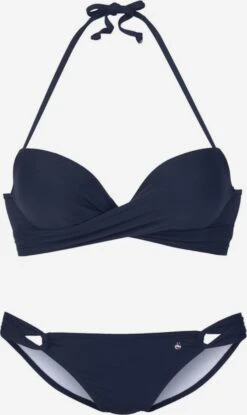 S.Oliver Push-up-bikinier Push-up Bikini Kvinder Navy