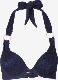 Hunkemöller Bøjle-bikinitoppe T-shirt-BH Bikinioverdel Kvinder Mørkeblå