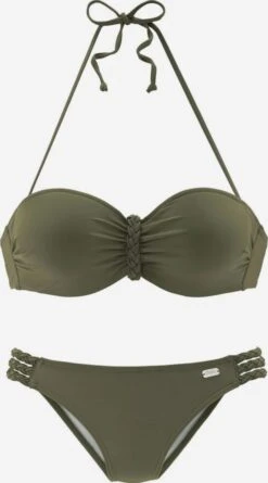 Buffalo Bøjle-bikinier Bandeau Bikini Kvinder Khaki