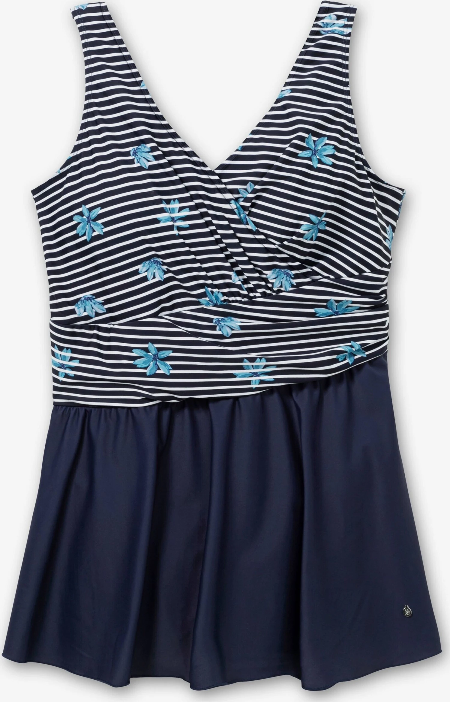 Sheego Badedragte Triangel Badekjole Kvinder Navy / Himmelblå